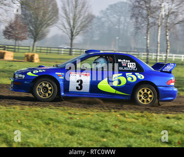 Marcus Willis, Subaru Impreza 97 WRC, Rennen, Retro, Rallye, Sonntag, 24 Februar, 2019, retro, Nostalgie, Motorsport, Autos, Fahrzeuge, Rennen, Klasse Stockfoto