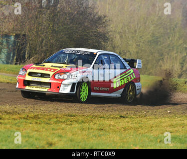 Aaron Newby, Subaru Impreza, Rennen, Retro, Rallye, Sonntag, 24 Februar, 2019, retro, Nostalgie, Motorsport, Autos, Fahrzeuge, racing, klassische Autos, Stockfoto