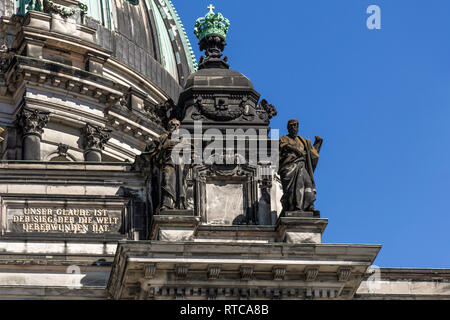 Eine Außenansicht des Berliner Dom, auch als Berliner Dom bekannt. Stockfoto