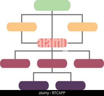 Info Grafik- und Organisationsstruktur Stock Vektor