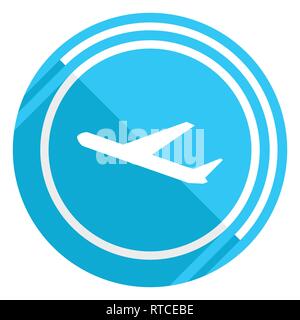 Deparures flache Design blau Web Icon , Vector Illustration für Webdesign und mobile Anwendungen zu bearbeiten Stock Vektor