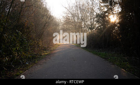 Silverdale nach Newcastle Under Lyme Greenway Stockfoto