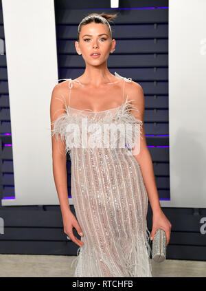 Georgien Fowler an der Vanity Fair Oscar Party im Wallis Annenberg Center für Darstellende Künste in Beverly Hills, Los Angeles, Kalifornien, USA, statt. PRESS ASSOCIATION Foto. Bild Datum: Sonntag, 24. Februar 2019. Siehe PA Geschichte showbiz Oscars. Foto: Ian West/PA-Kabel Stockfoto