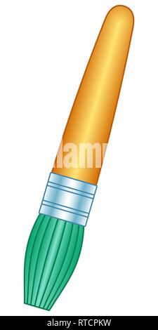 Abbildung: Die kleine Bürste Symbol Stock Vektor