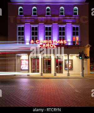 Ein Schuß der Old Vic in London, mit einem Christmas Carrol. Stockfoto