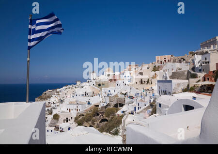 Dorf Oia, Santorini, Griechenland Stockfoto