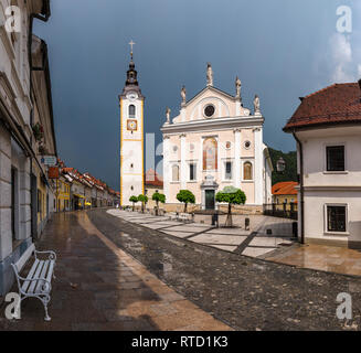 Pfarrkirche von Marias Unbefleckte Empfängnis, Kamnik, Slovenien Stockfoto