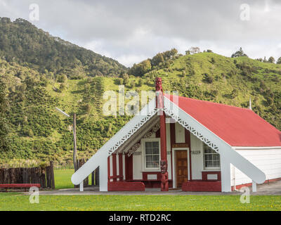 Te Morehau Meeting House, Ranana Marae, Whanganui River, New Zealand Stockfoto