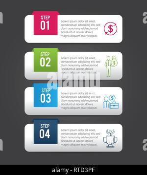 Business Infografik Strategie Bericht Informationen Stock Vektor