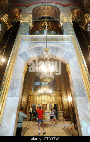 Hram Adormirea Maicii Domnului (1352 die Mutter Gottes) oder Curtea de Arges Kathedrale gebaut 1514 bis 1517 im byzantinischen Baustil in Cu Stockfoto