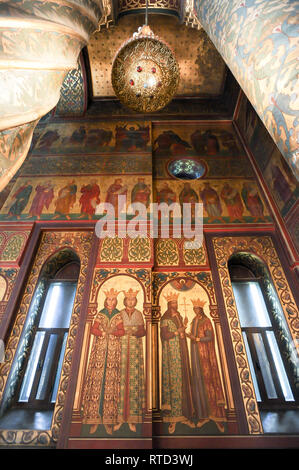 Hram Adormirea Maicii Domnului (1352 die Mutter Gottes) oder Curtea de Arges Kathedrale gebaut 1514 bis 1517 im byzantinischen Baustil in Cu Stockfoto