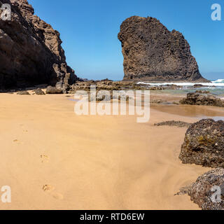 Roque del Moro, Playa de Cofete, Parque Natural de Jandia, Cofete, Spanien Spanien *** Local Caption *** Landschaft, Wasser, Sommer, Strand, Meer, Stockfoto