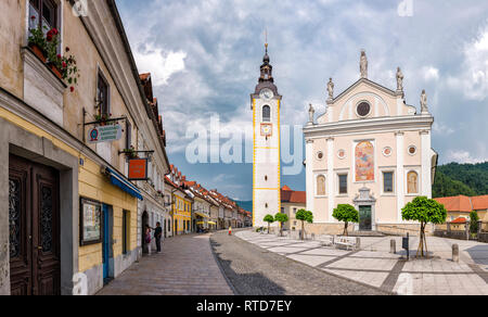 Pfarrkirche von Marias Unbefleckte Empfängnis, Kamnik, Slovenien Stockfoto