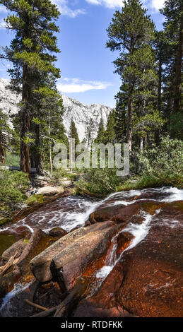 Bunte Creek in der östlichen Sierra, Whitney Portal, Kalifornien Stockfoto