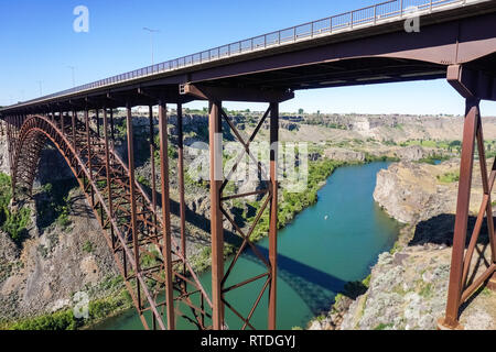 Perrine Brücke über den Snake River, am Morgen, Idaho Stockfoto