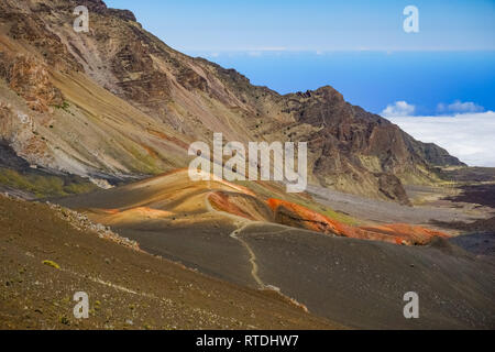 Haleakala NP, Maui, HI-bunte Landschaft der Wüste Stockfoto