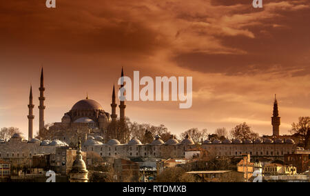 Süleymaniye-Moschee, Istanbul, Türkei Stockfoto
