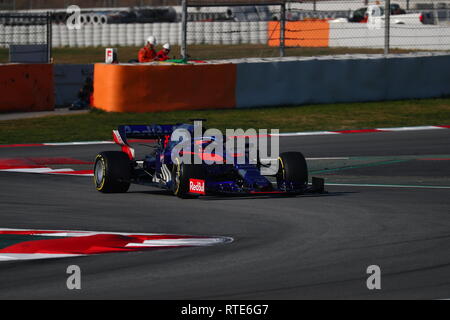 Zweiten Winter Prüfung 2019; Barcelona; Montmelo'; Stromkreis von Catalunya, 26. Februar bis 1. März 2019 Stockfoto