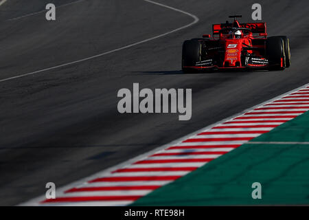 Montmelo, Spanien. 01 Mär, 2019. #05 Sebastian Vettel Scuderia Ferrari. Montmelo Barcelona 01/03/2019 Circuit de Catalunya Formel-1-Test 2019 Foto Federico Basile/Insidefoto Credit: insidefoto Srl/Alamy leben Nachrichten Stockfoto