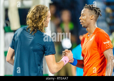 Dubai, VAE. 01. März, 2019. Während der Dubai Duty Free Tennis Meisterschaft am Dubai International Tennis Stadium, Dubai, UAE am 01. März 2019. Foto von Grant Winter. Credit: UK Sport Pics Ltd/Alamy leben Nachrichten Stockfoto