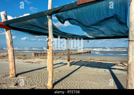 Spiaggia di Boccasetta Strand im Po-Delta in Norditalien Stockfoto
