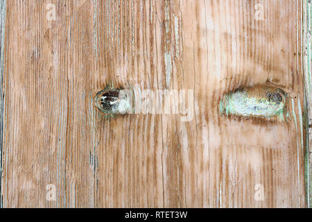 Detail des alten Holzes Plank mit Verwitterten lack Schicht bereit für Ihr Design Stockfoto