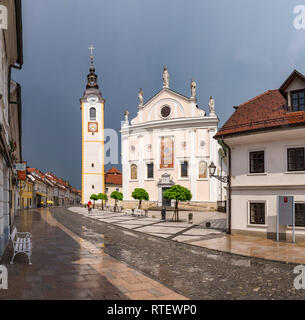 Pfarrkirche von Marias Unbefleckte Empfängnis, Kamnik, Slovenien Stockfoto