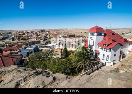 Blicken Sie über Lüderitz, Namibia Stockfoto
