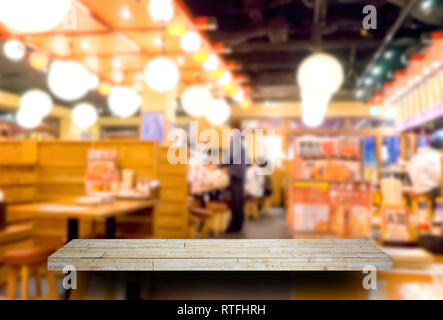 Leere rock Fachanzeige mit Izakaya japanisches Restaurant Hintergrund Stockfoto