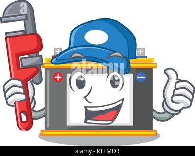 Klempner Miniatur accomulator in der Form a Stock Vektor