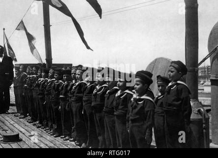 Italien, Sardinien, Cagliari, junge Segler, 1921 Stockfoto