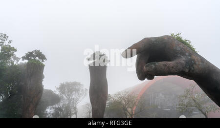 Skulptur an der Ba Na Hügel in Vietnam. Stockfoto