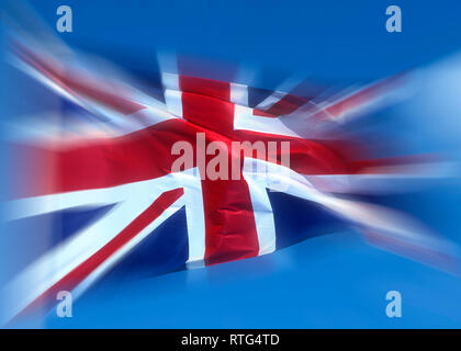 UK, Union Jack Flagge Stockfoto