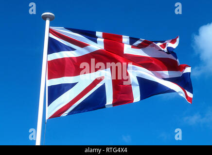 UK, Union Jack Flagge Stockfoto