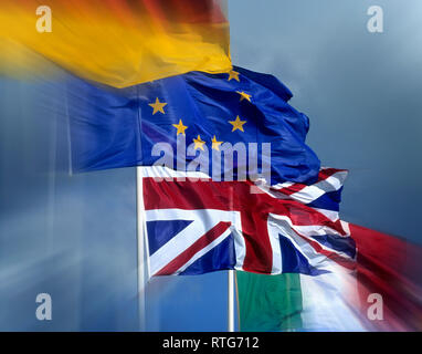 Europäische Flaggen Stockfoto