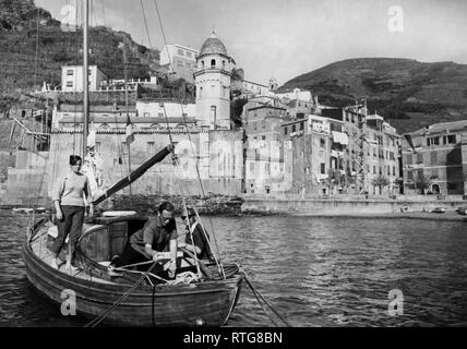 Vernazza, Ligurien, Italien, 1959 Stockfoto