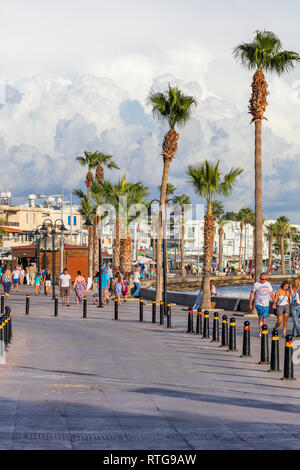 Deich in Stadt von Paphos, Zypern Stockfoto