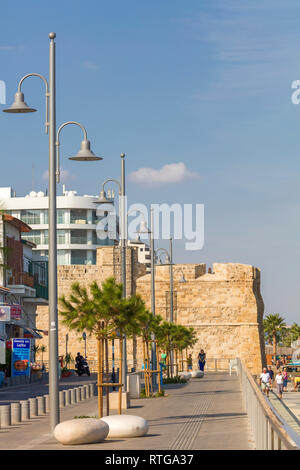 Mittelmeer-Damm, Larnaca, Zypern Stockfoto