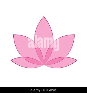 Pink Lotus Blume auf weißem Hintergrund Vektor-illustration EPS 10 isoliert Stock Vektor