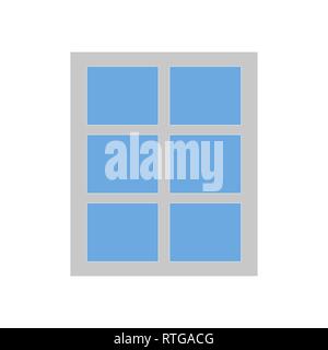 Einfaches Fenster Symbol auf weißem Hintergrund Stock Vektor