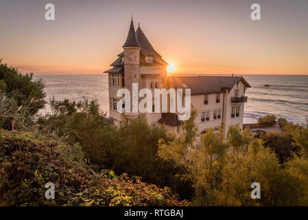 Villa Belza in Côte des Basques in Biarritz FRANKREICH Stockfoto