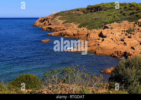 Ruinen der antiken Stadt, Tipaza, Tipaza Provinz, Algerien Stockfoto