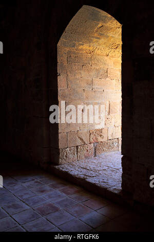 Turmfenster, Lorca Burg (Castillo de Lorca), Lorca, Murcia, Spanien Stockfoto