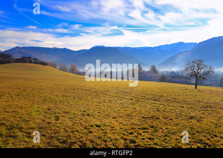 Arves Tal in der Nähe von Thyez, Haute-Savoie Rhone-Alpes, Frankreich Stockfoto