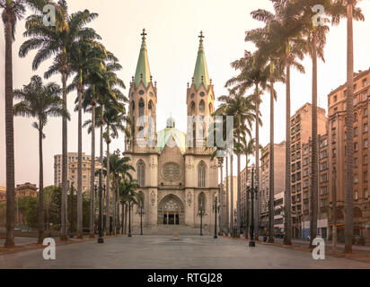 Se Kathedrale - Sao Paulo, Brasilien Stockfoto