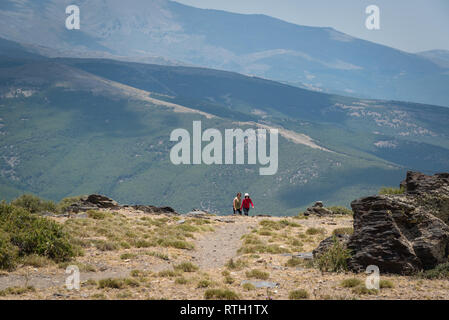 Wandern in der Sierra Nevada in Andalucia, Spanien Stockfoto