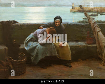 Nie Morgen trug zu Abend, aber etwas Herz zerbrochen haben, Walter Langley, 1894, Stockfoto