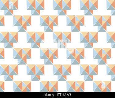 Geometrische Muster mit Vector Orange blauen Dreiecke Stock Vektor