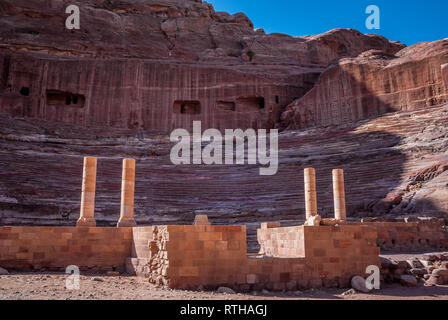 Amphitheater Petra, Jordanien, Naher Osten Stockfoto