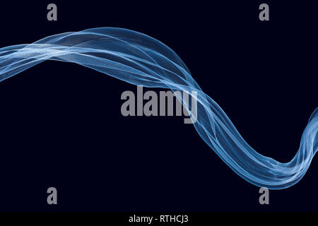 3D-Rendering, cyan transparente Seide Stockfoto